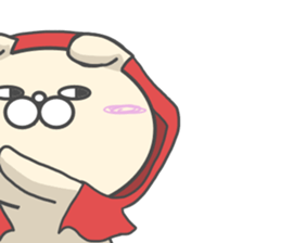 Cosplay dog Little Red Riding Hood sticker #13237512