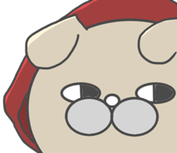 Cosplay dog Little Red Riding Hood sticker #13237514