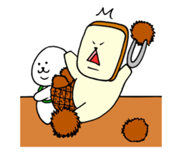 Rice balls and bread 2 sticker #13237616