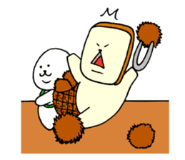 Rice balls and bread 2 sticker #13237616