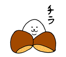 Rice balls and bread 2 sticker #13237617