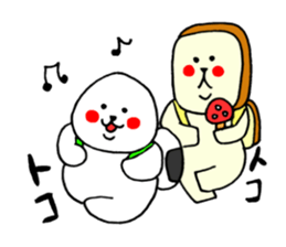 Rice balls and bread 2 sticker #13237618