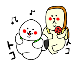 Rice balls and bread 2 sticker #13237618