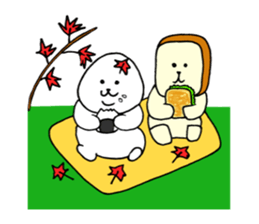 Rice balls and bread 2 sticker #13237619
