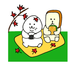 Rice balls and bread 2 sticker #13237619