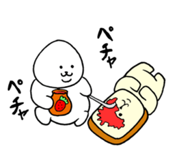 Rice balls and bread 2 sticker #13237624