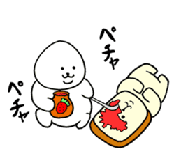 Rice balls and bread 2 sticker #13237624