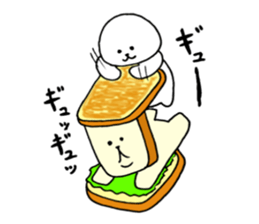 Rice balls and bread 2 sticker #13237626