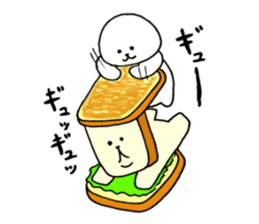 Rice balls and bread 2 sticker #13237626
