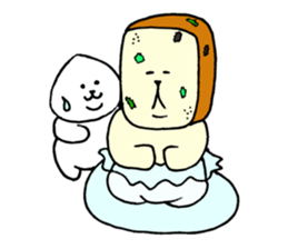 Rice balls and bread 2 sticker #13237635