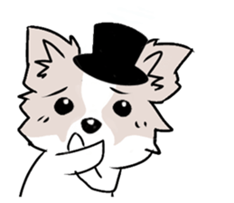 Fox dog sticker #13240117