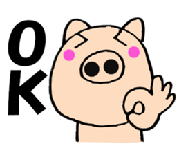 Large character pig sometimes honorific6 sticker #13243278
