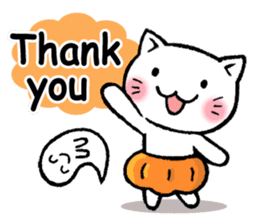 pumpkin pants cat (English) sticker #13244244