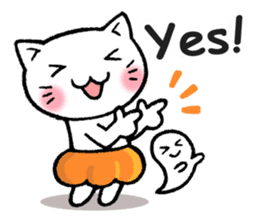 pumpkin pants cat (English) sticker #13244245