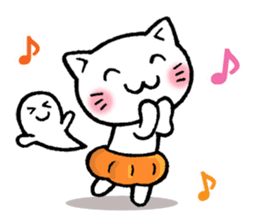pumpkin pants cat (English) sticker #13244249