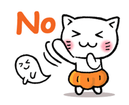 pumpkin pants cat (English) sticker #13244251