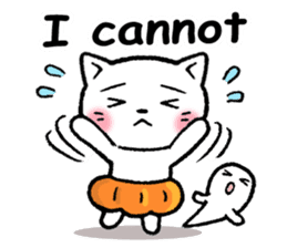 pumpkin pants cat (English) sticker #13244252