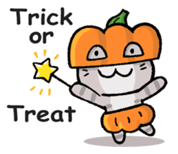 pumpkin pants cat (English) sticker #13244260