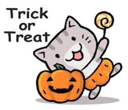 pumpkin pants cat (English) sticker #13244261