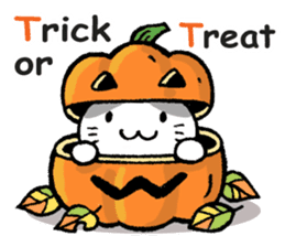 pumpkin pants cat (English) sticker #13244262