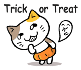 pumpkin pants cat (English) sticker #13244265