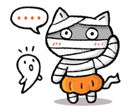 pumpkin pants cat (English) sticker #13244267