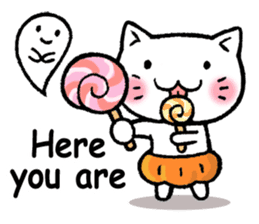 pumpkin pants cat (English) sticker #13244269
