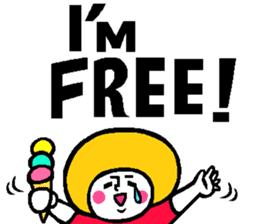 Colorful English balloon sticker sticker #13244561