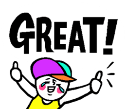 Colorful English balloon sticker sticker #13244562