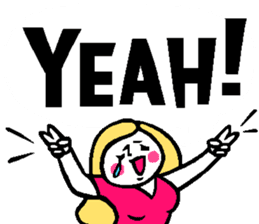 Colorful English balloon sticker sticker #13244563