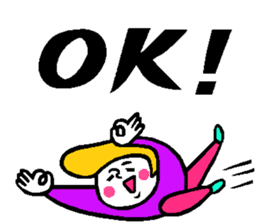 Colorful English balloon sticker sticker #13244565