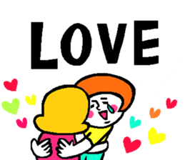 Colorful English balloon sticker sticker #13244568