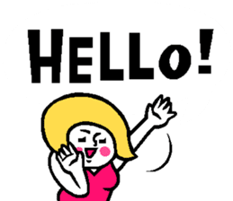 Colorful English balloon sticker sticker #13244569