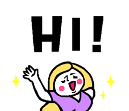 Colorful English balloon sticker sticker #13244570