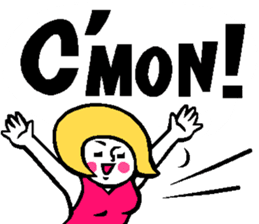 Colorful English balloon sticker sticker #13244571