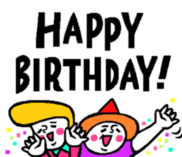 Colorful English balloon sticker sticker #13244572