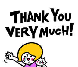 Colorful English balloon sticker sticker #13244573