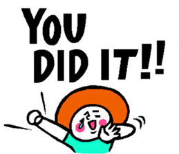 Colorful English balloon sticker sticker #13244575