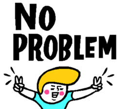 Colorful English balloon sticker sticker #13244577