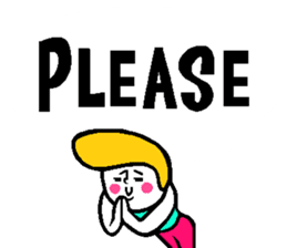 Colorful English balloon sticker sticker #13244582