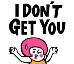 Colorful English balloon sticker sticker #13244585