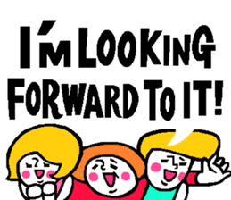 Colorful English balloon sticker sticker #13244589