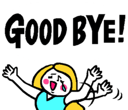 Colorful English balloon sticker sticker #13244593