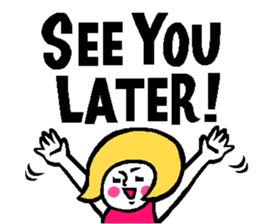 Colorful English balloon sticker sticker #13244594