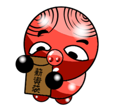 Red riffraff pig sticker #13245206