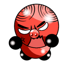 Red riffraff pig sticker #13245211