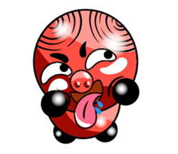 Red riffraff pig sticker #13245214