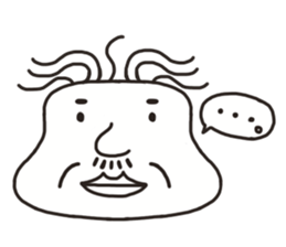 The face of the old man sticker #13245878