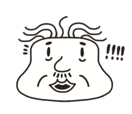 The face of the old man sticker #13245879