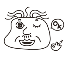 The face of the old man sticker #13245882